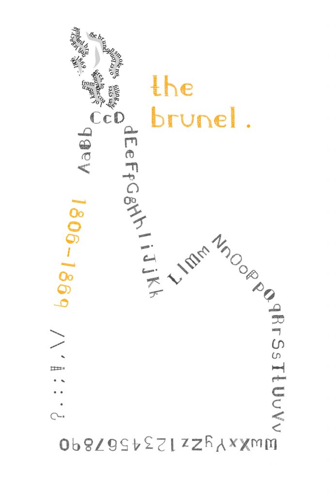 A digital version of the Brunel typeface