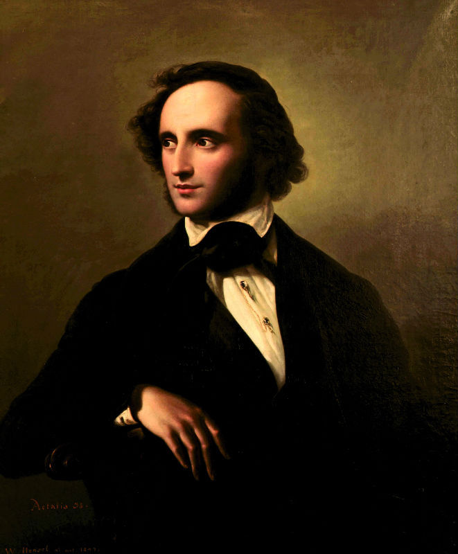 Portrait of the composer Felix Mendelssohn-Bartholdy as a young man
