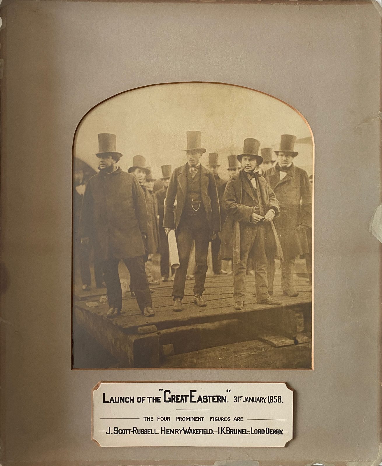 photograph-of-isambard-kingdom-brunel-and-others-at-the-launch-of-the